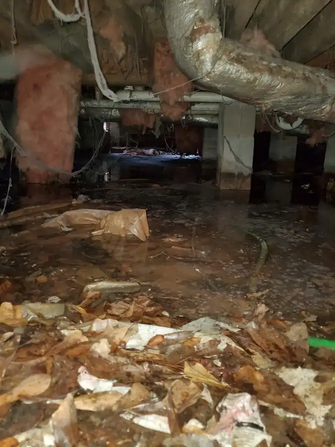Crawl space flood assessment for Commercial Water Damage Restoration in Algona